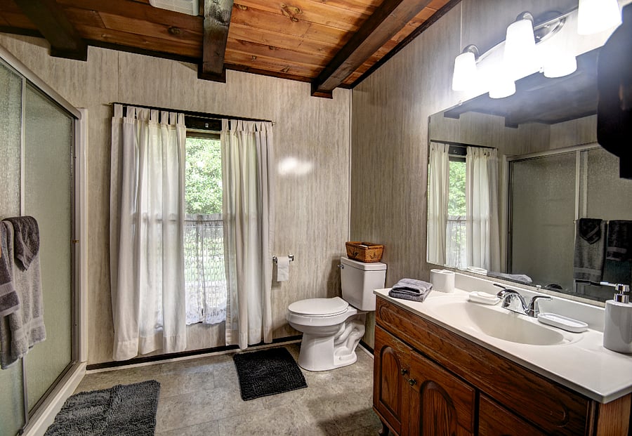 Large bath with walk in shower