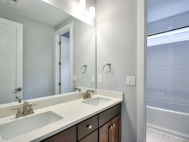 Your private bath, jack & jill sinks, shower and tub.