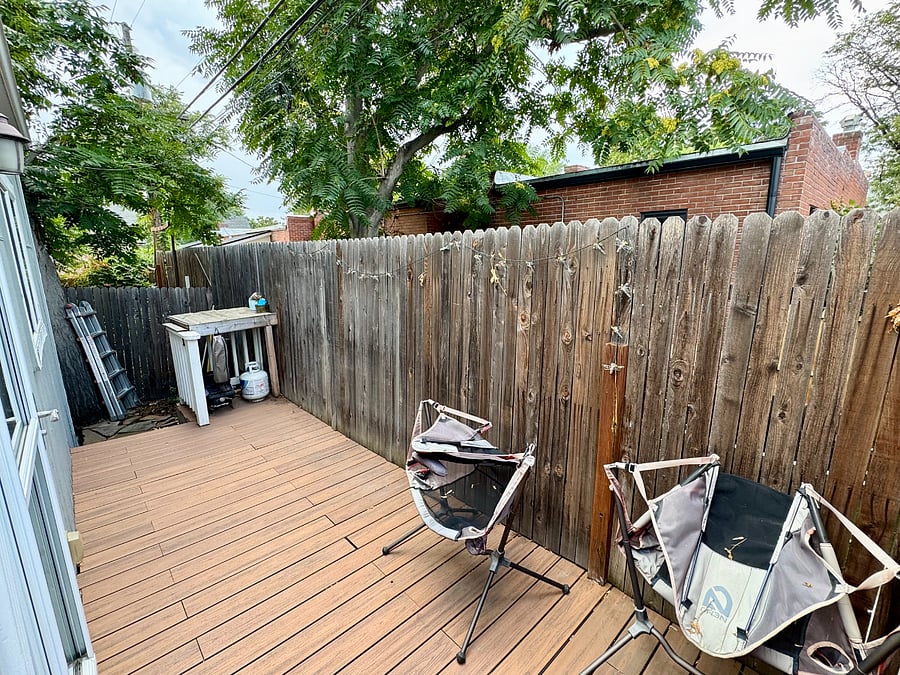 Private back patio