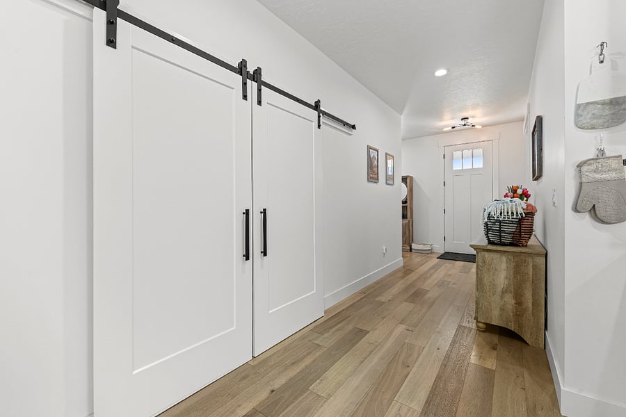 Exterior of pantry, hallway.