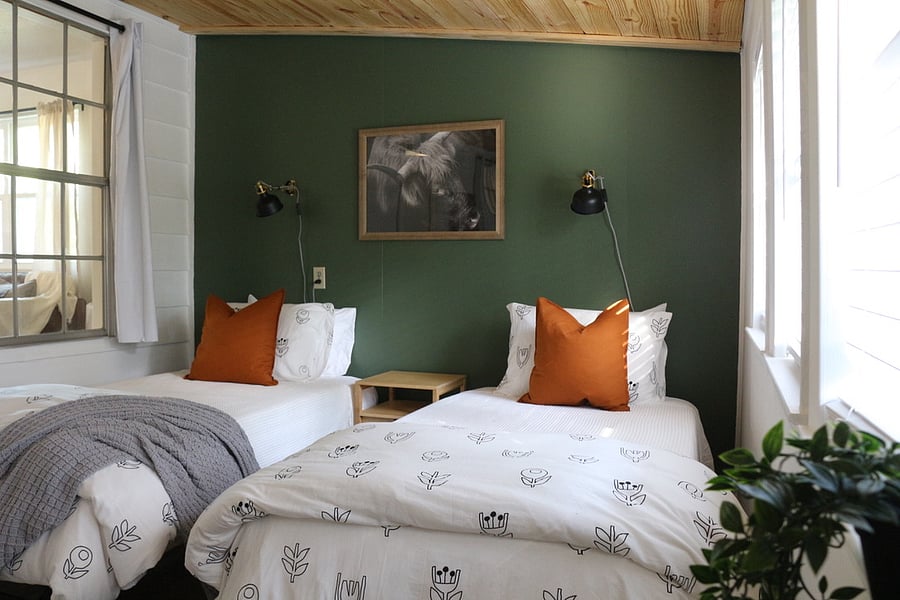 Second bedroom with 2 twin beds.