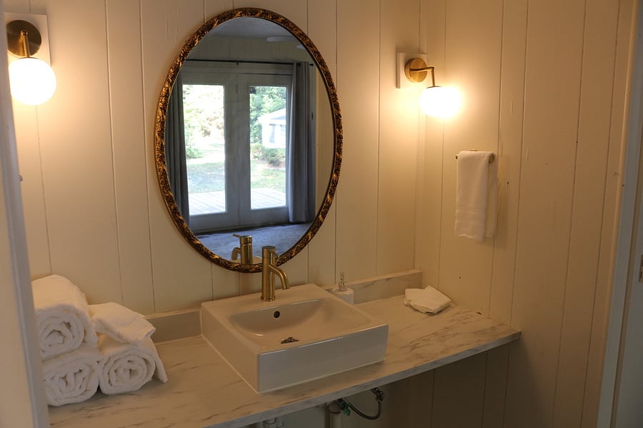 master bedroom has a wet vanity.
