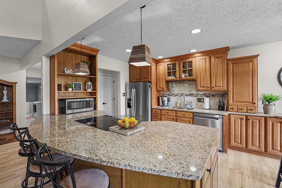 Granite countertops and Stainless appliances