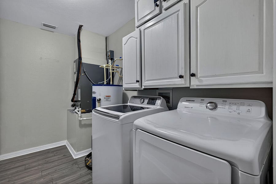 In-Residence Laundry Room with a full-size washer & dryer