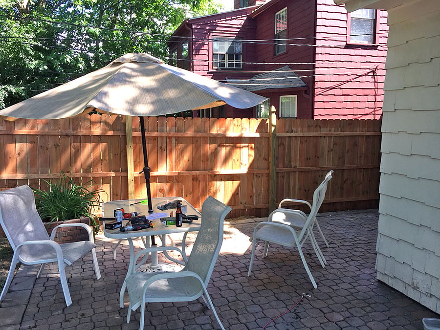 Fully fenced backyard + brick patio  dog-friendly.