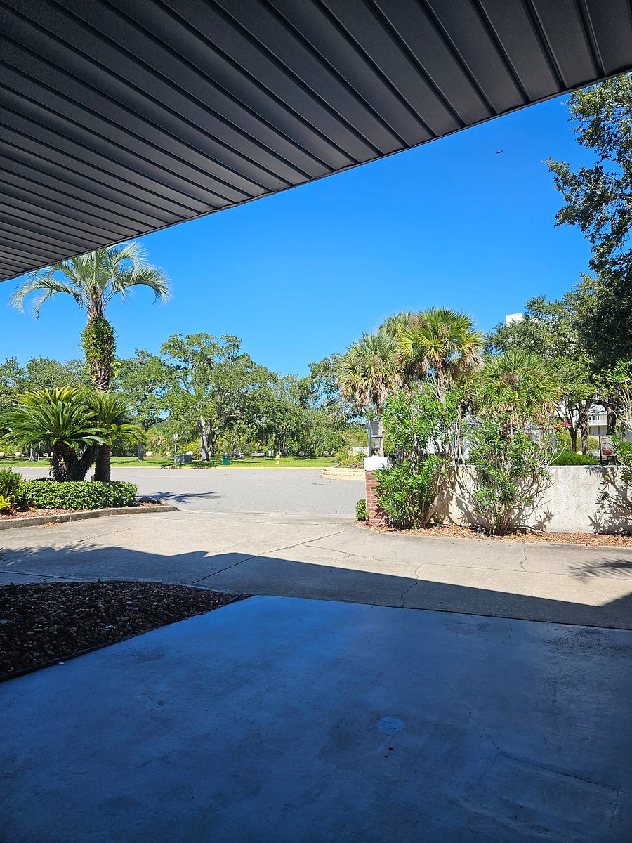 This is the driveway and entrance to the community. This unit is on the corner and is the closest to the driveway to exit.