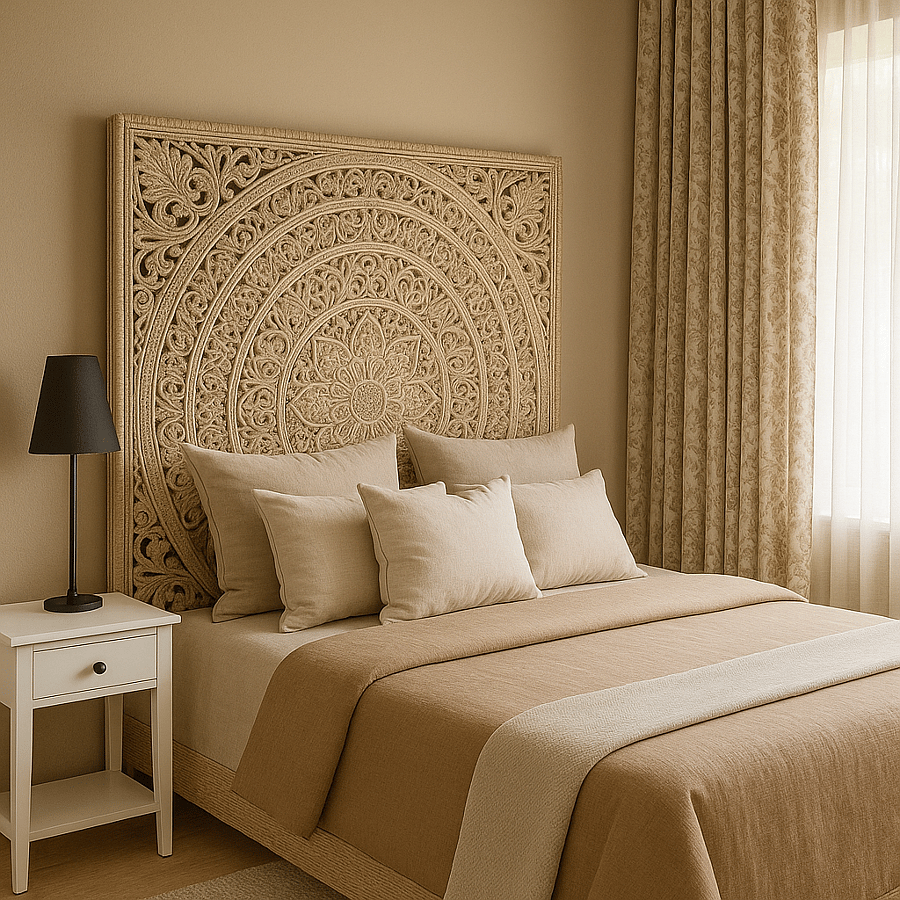 Master Bedroom has a wall of windows, a patio that overlooks the pool in the center court.