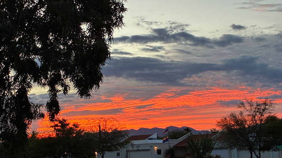 View from back yard. Sunrises can be amazing.