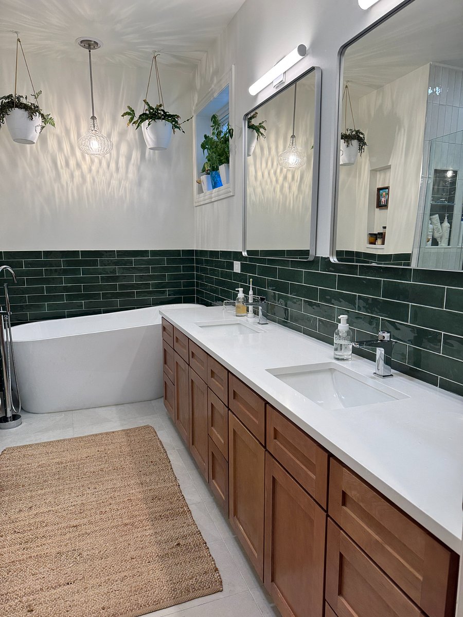 newly renovated master bathroom