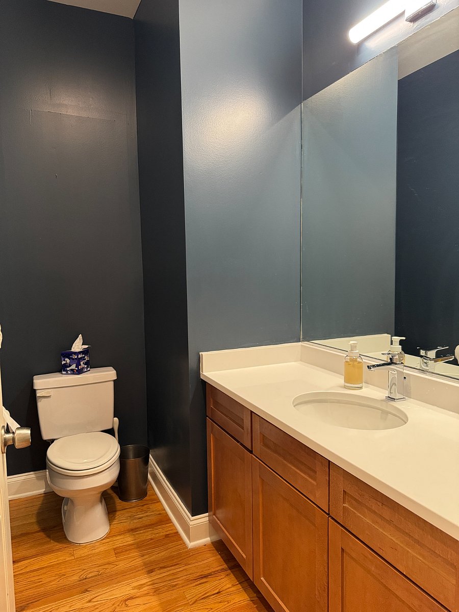 half bathroom on first floor