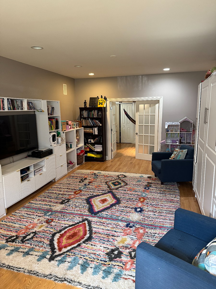 lower level family room (toys can stay or not!)