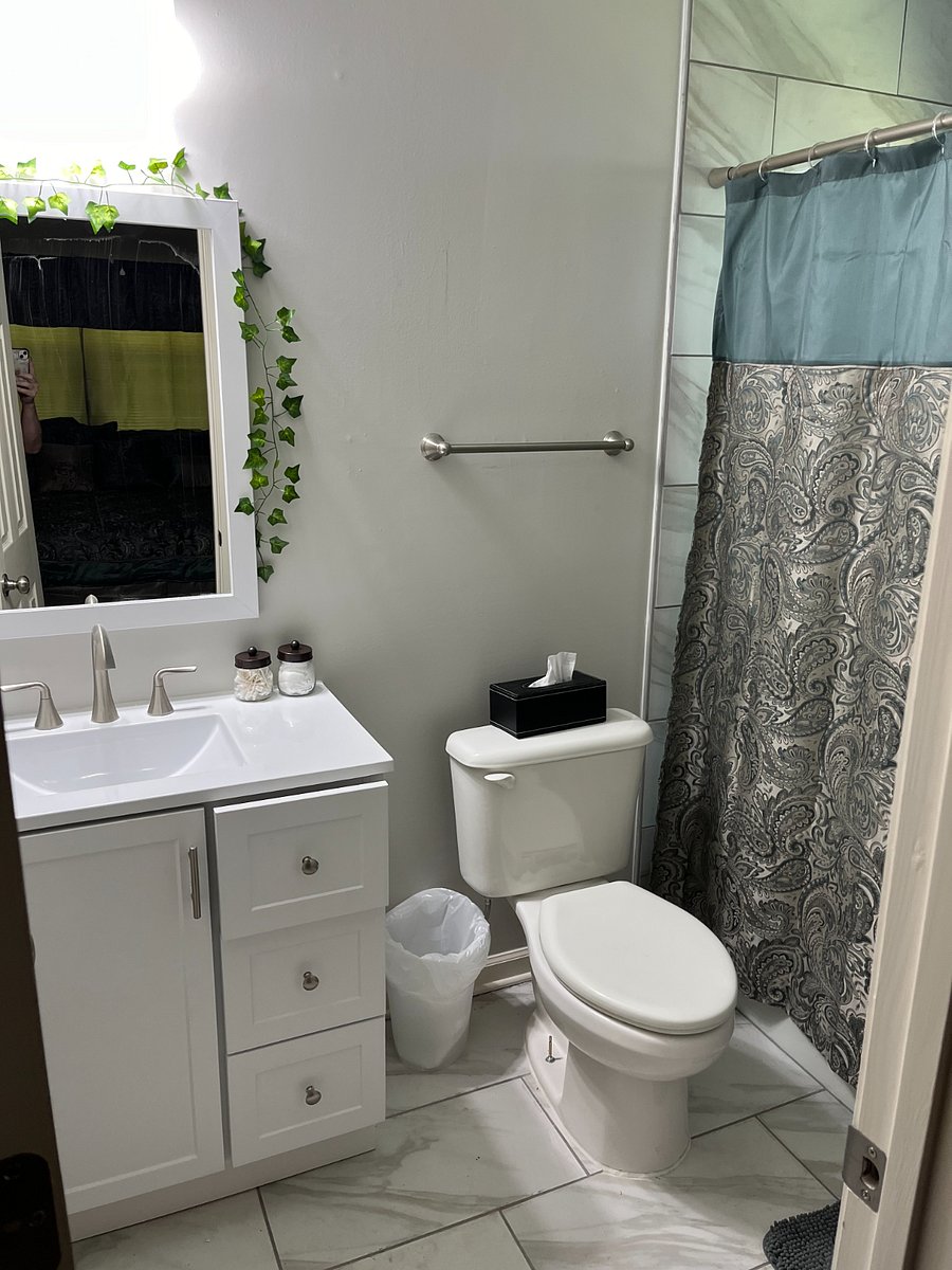 Master bath with tub and shower