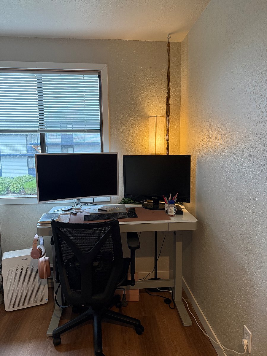 Work area in second bedroom