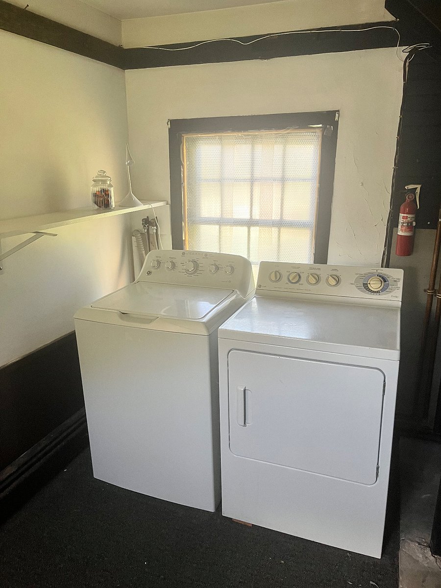 Washer and dryer on first floor mudroom
