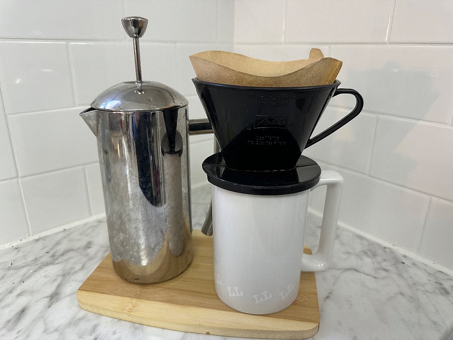 If you like to grind your own coffee, we have a great coffee grinder and a Melitta drip system for you.