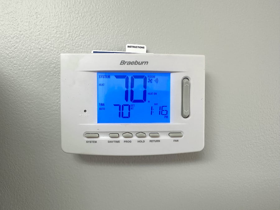 Your Lodging Space has it's own separate thermostat.
