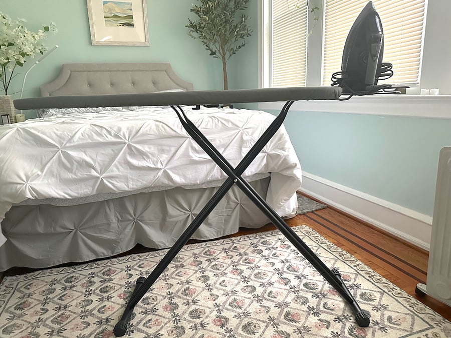 Ironing Board is neatly tucked away in your bedroom closet