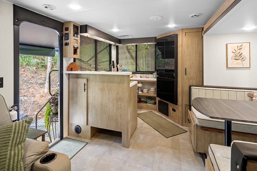 Modern appliances and gas stove