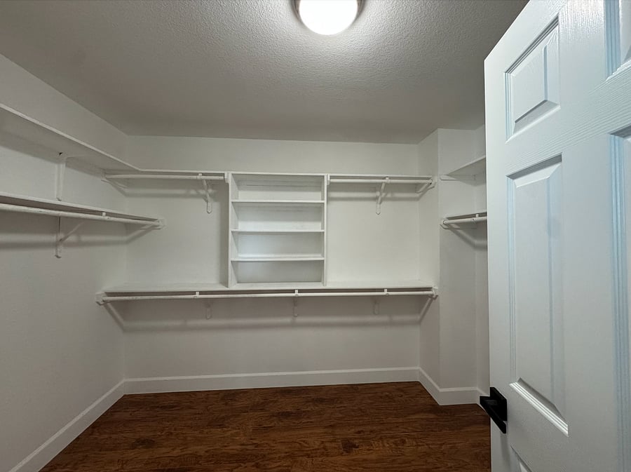 Oversized walk-in closet