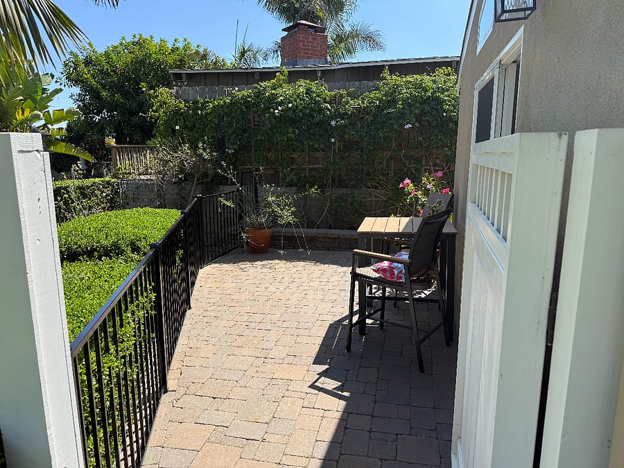 Private fenced in patio