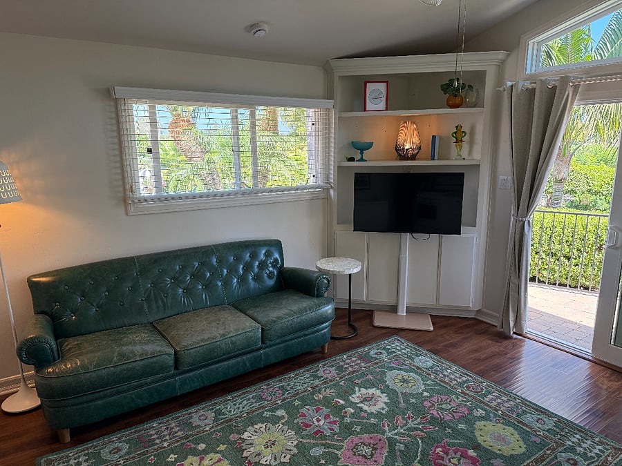 Comfortable, colorful space with lots of natural light