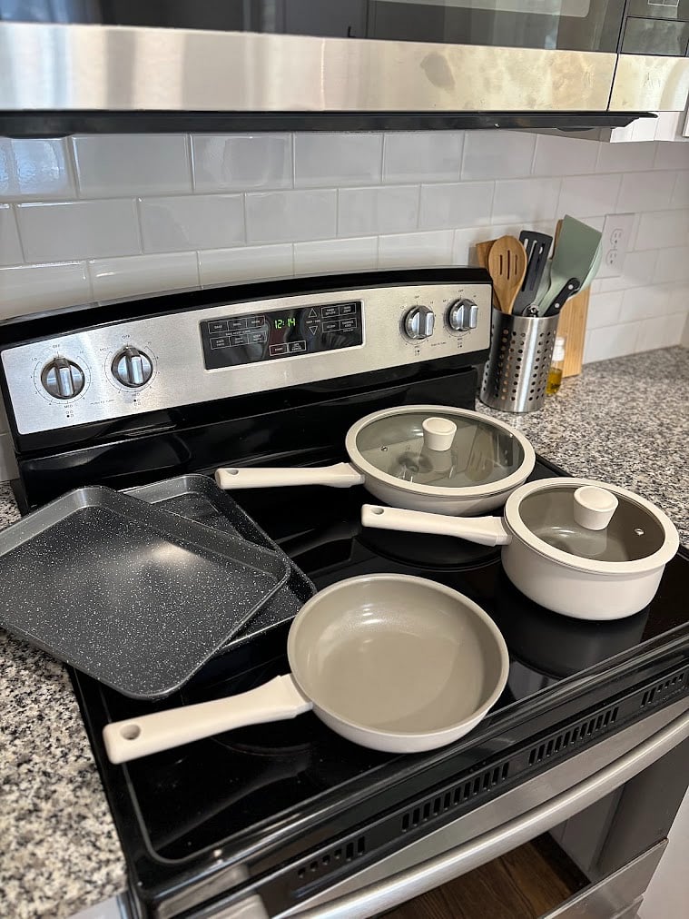 pot, pans, skillet