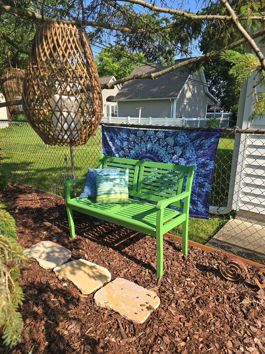 Reading spot with after dark lanterns.
