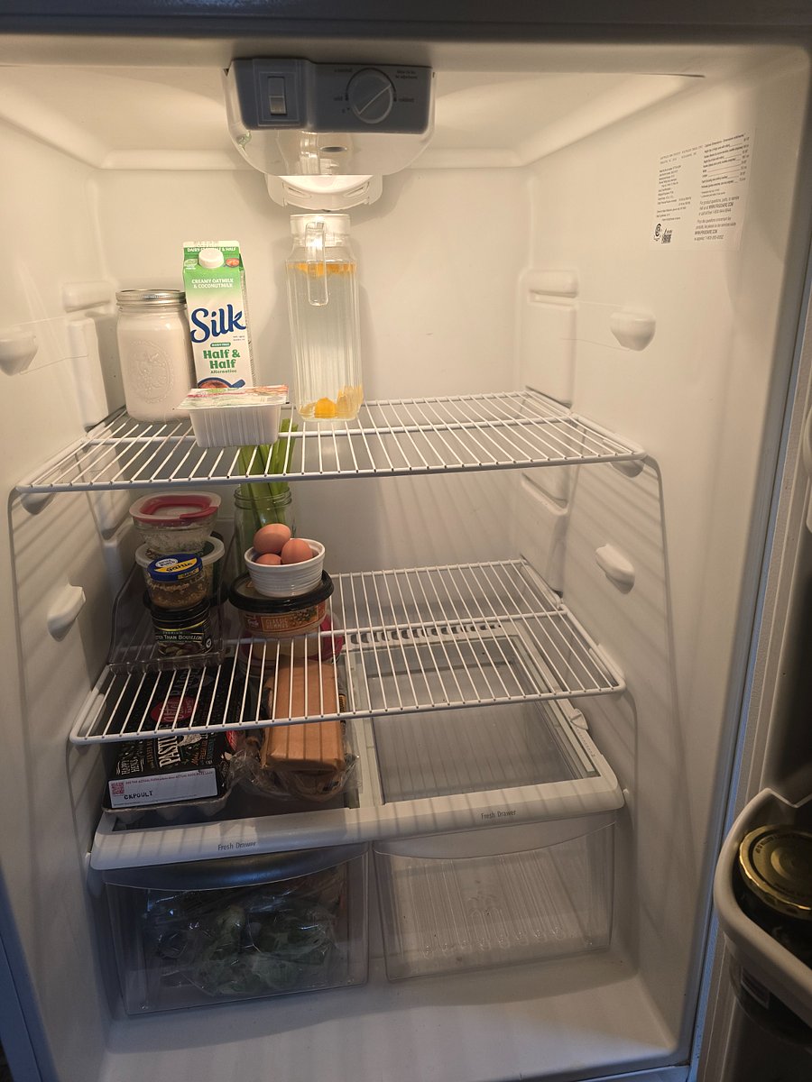 Shared refrigerator and pantry space.