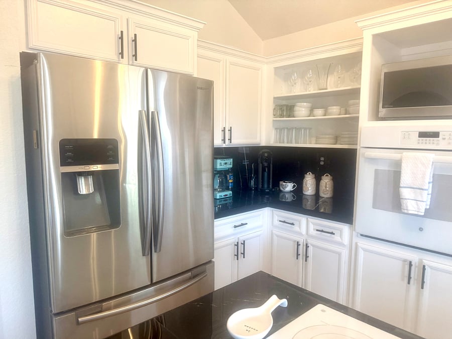 Kitchen and coffee area.
