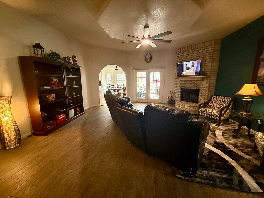 View of living area as you come in front door.