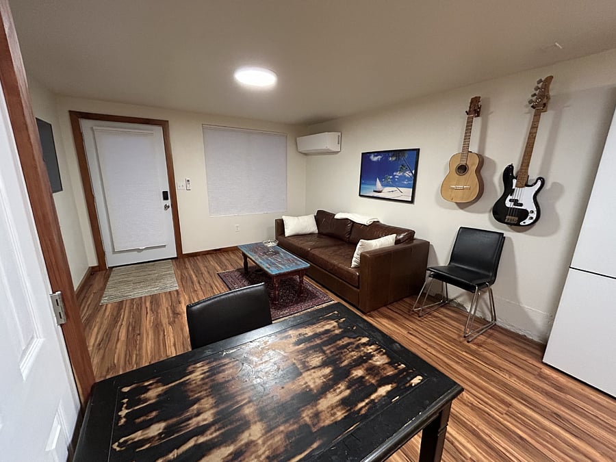 Open living / dining area