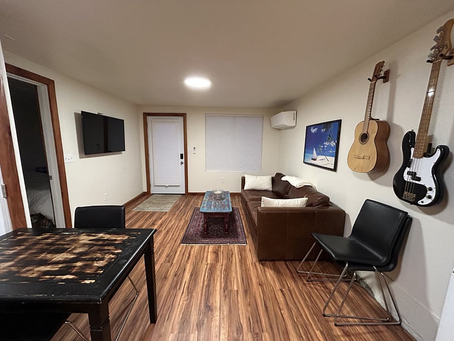 Open living / dining area