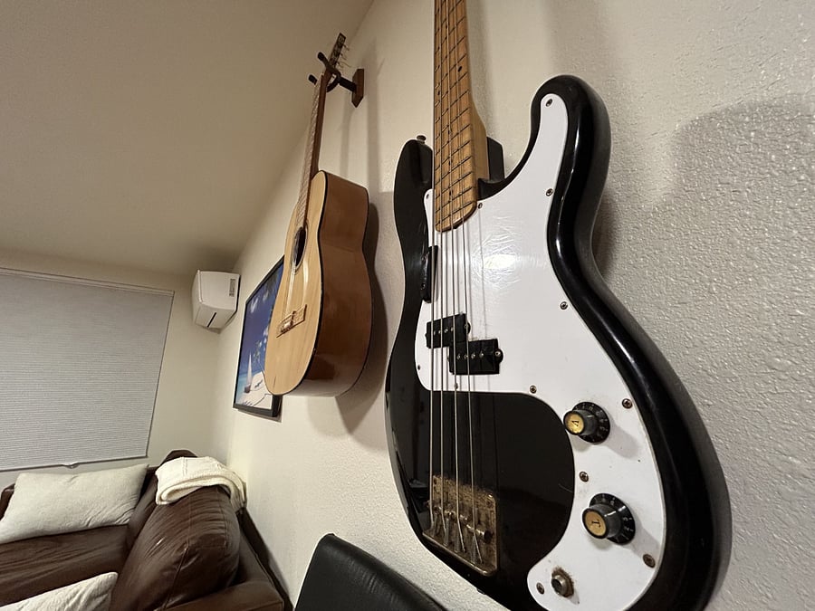 Feel free to play (or learn) the guitars during your stay