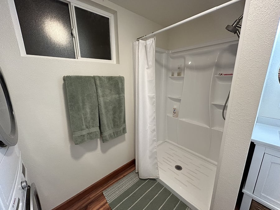 Shower with hand held shower head