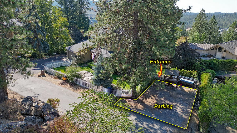 Dedicated, spacious parking surrounded by verdant landscaping that enhances seclusion and a peaceful welcome every time you return.