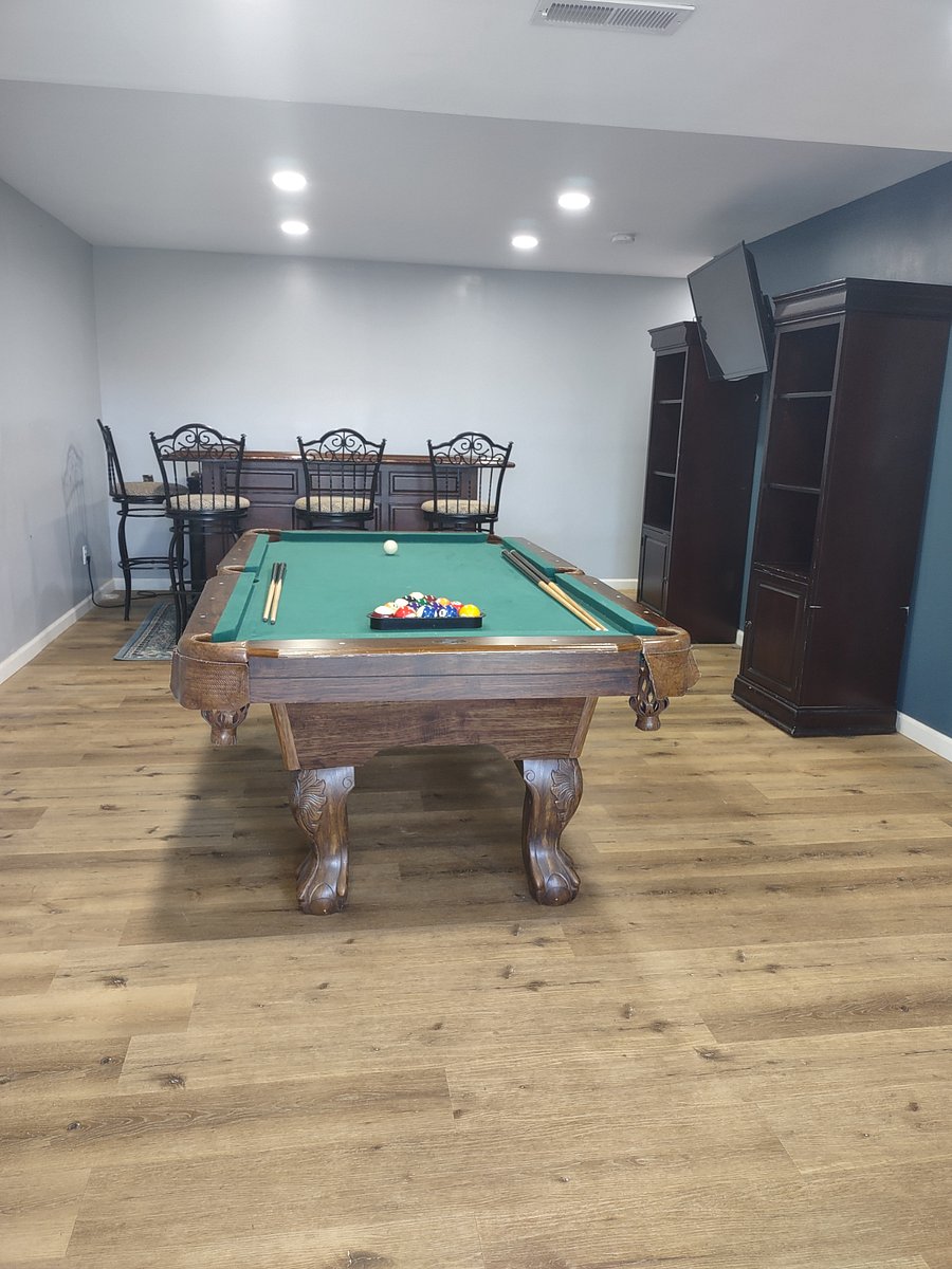 Basement pool table