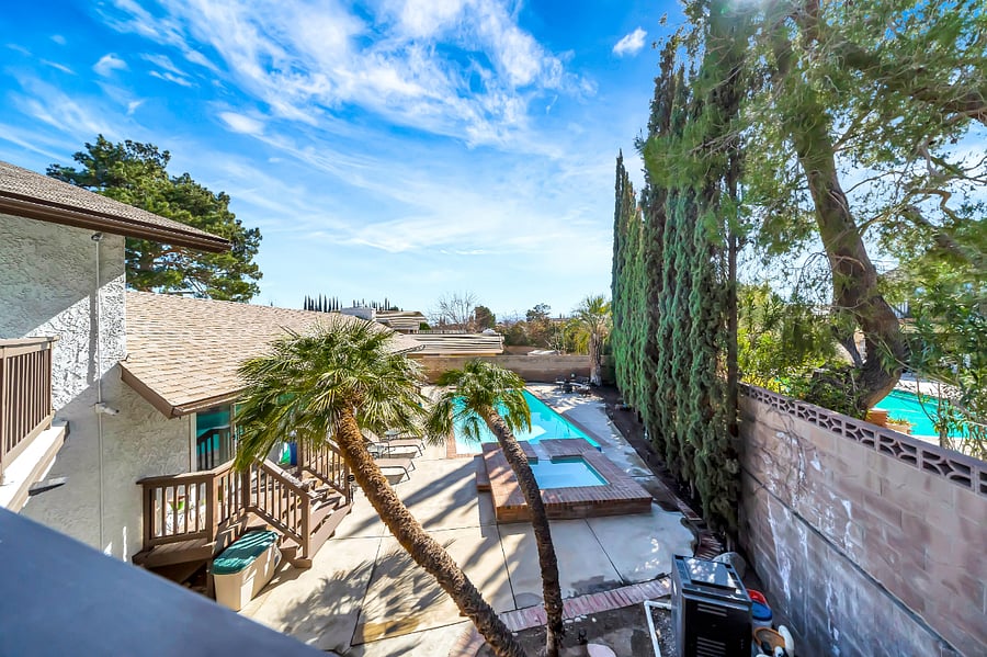 Balcony view from Orange and Blue Bedrooms