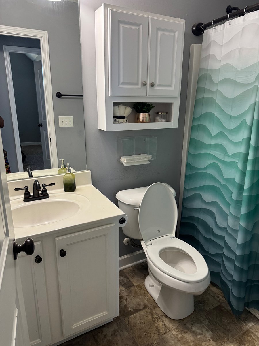 Hall bathroom outside of bedroom two and bedroom 3