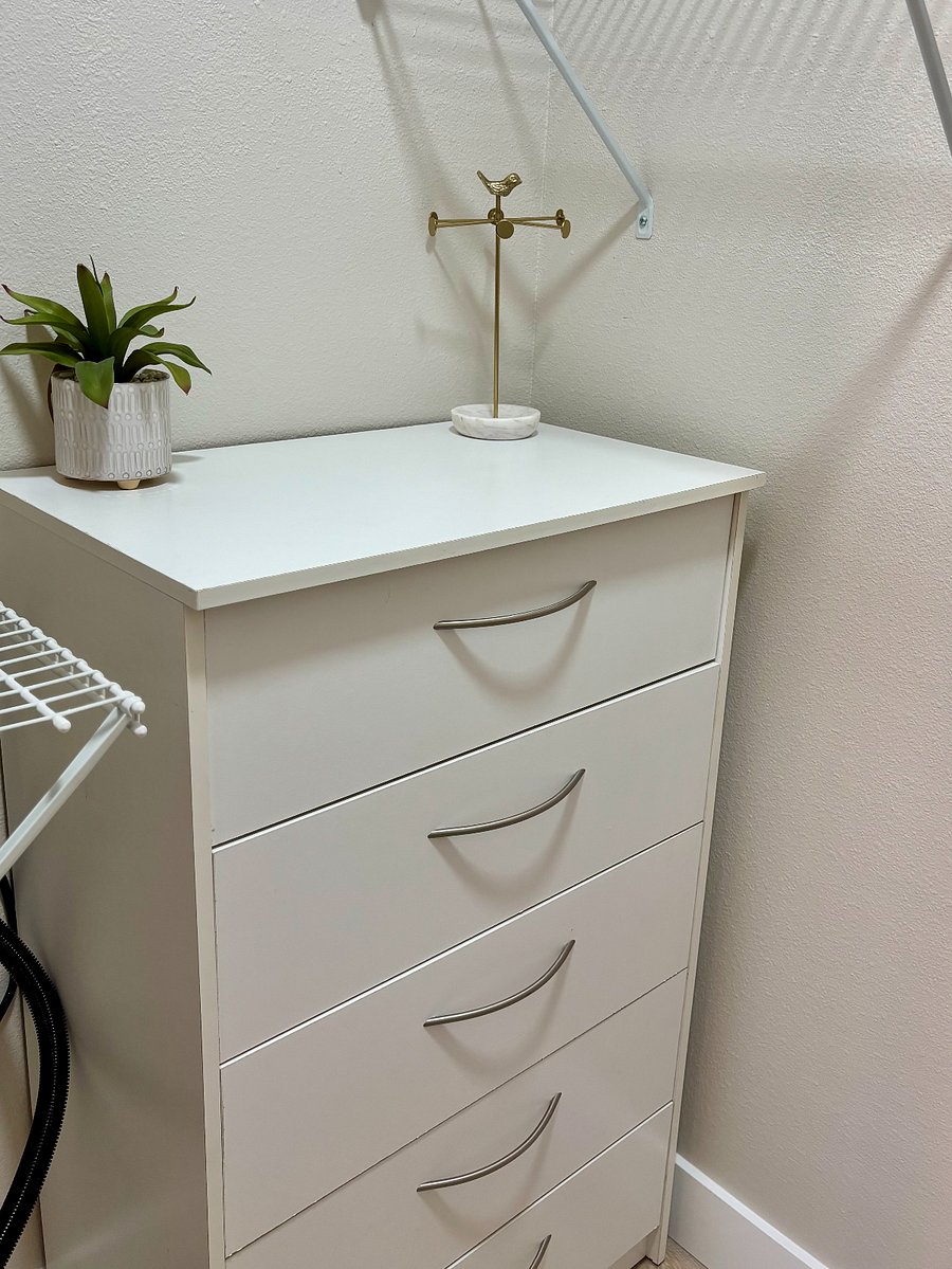 Dresser within the walk-in closet