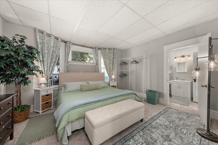 master bedroom suite with king size bed