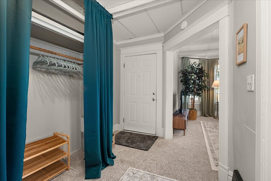 large entry with spacious coat closet