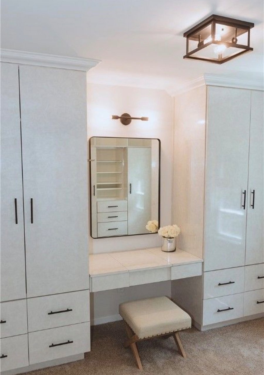 Luxury walk-in closet off of the primary bedroom