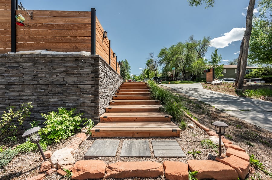 Walkway to parking