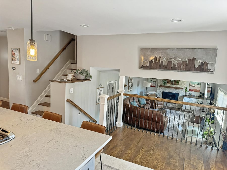 Split level home with open concept. 
