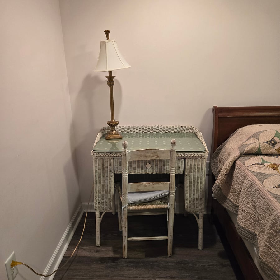 There is a desk in the bedroom for your computer. Internet is provided.
