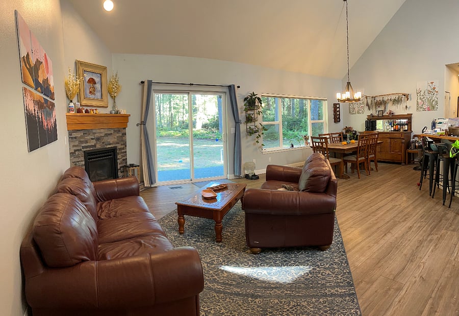 shared living space with access to large, fully fenced yard