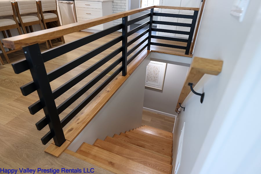 Stairs to the lower area