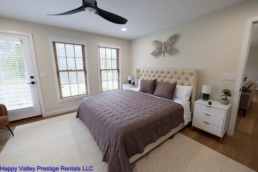 Master sweet with a walkout to the patio, Main floor