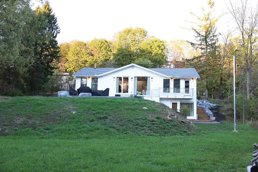 House view from the Creek