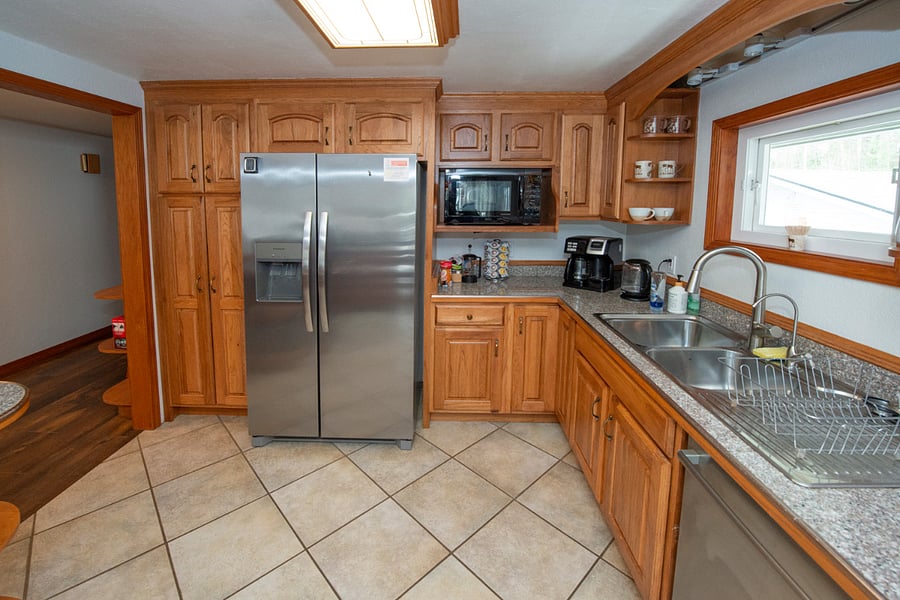 Oversized refrigerator and lots of storage space